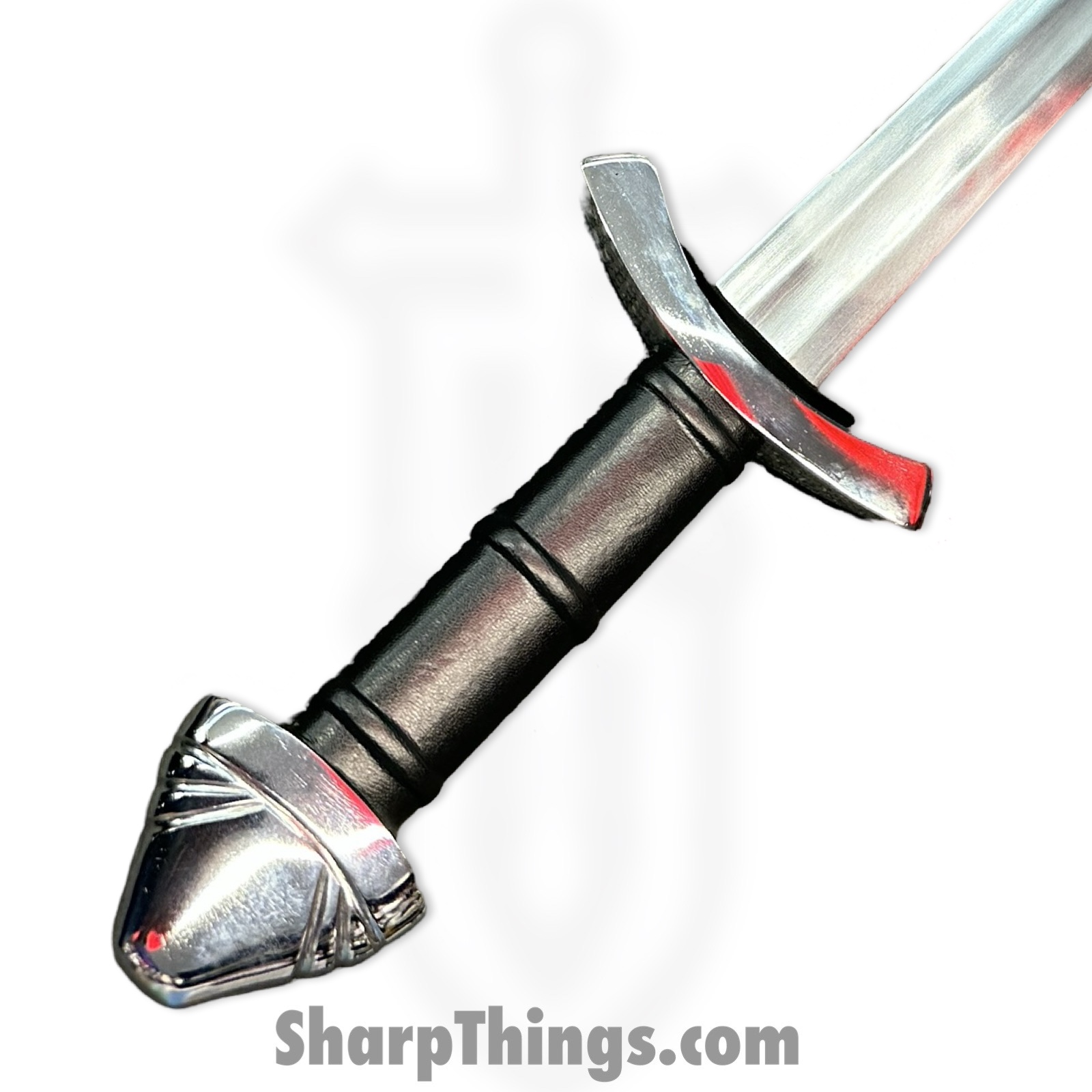 PTC - ICS-813 - U.S. Calvary Sabre - Fixed Blade Knife - Carbon Steel Polished Dagger - Leather Wrapped - Black Brass - Image 3