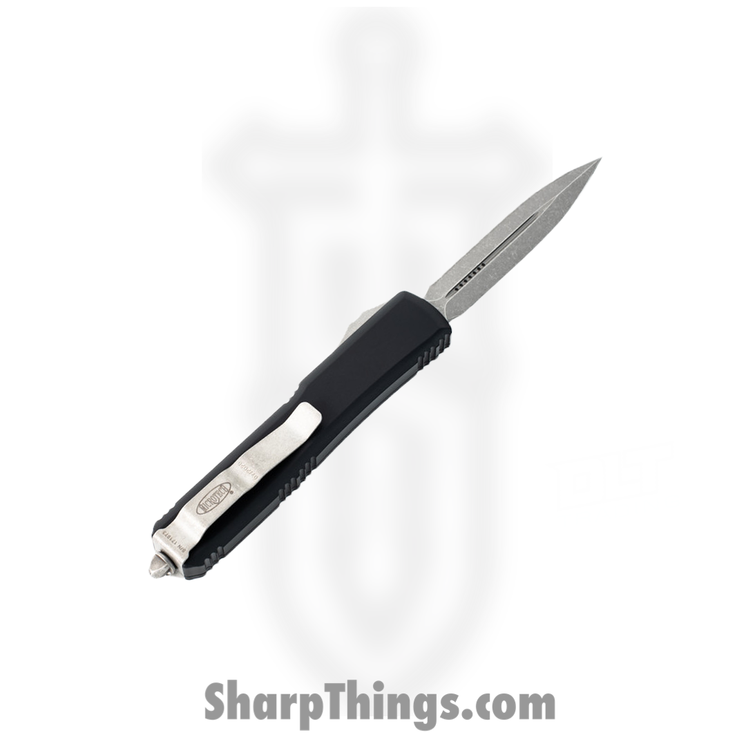 Microtech - 122-12AP - Ultratech - OTF Auto - Elmax, M390, 204P Apocalyptic Dagger - 6061-T6 Aluminum - Black - Image 10