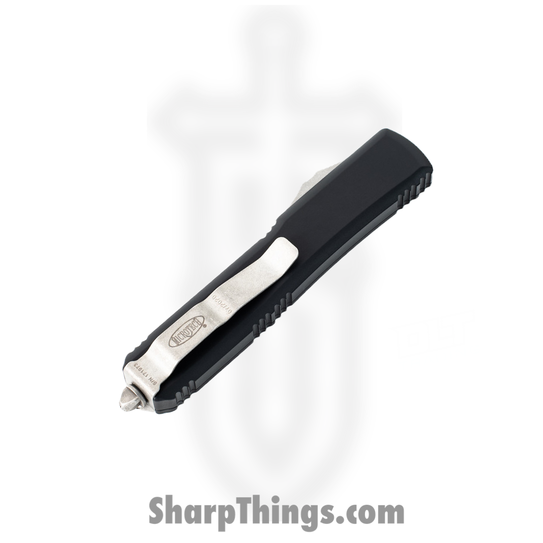 Microtech - 122-12AP - Ultratech - OTF Auto - Elmax, M390, 204P Apocalyptic Dagger - 6061-T6 Aluminum - Black - Image 12