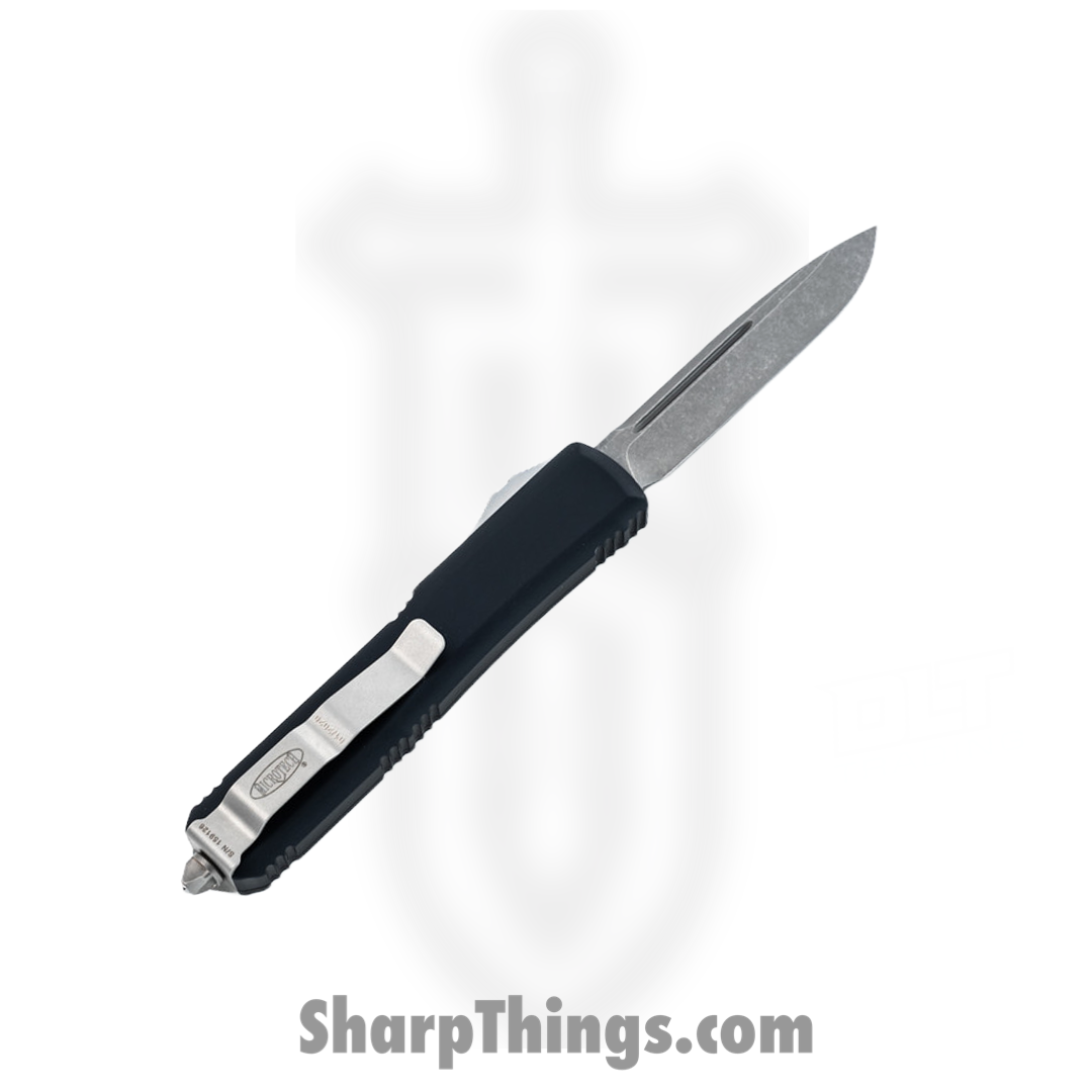 Microtech - 121-10AP - Ultratech - OTF Auto - Elmax, M390, 204P Apocalyptic Drop Point - 6061-T6 Aluminum - Black - Image 10