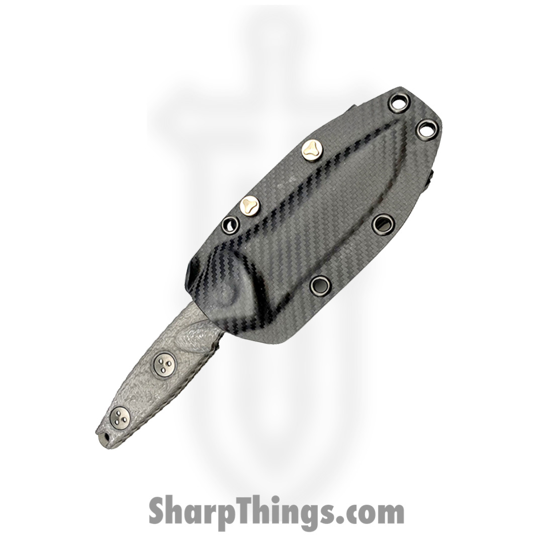 Microtech - 114M-1DLCTCFS - Socom Alpha Mini - Fixed Blade Knife - Elmax, M390, 204P Coated Clip Point - Carbon Fiber - Black - Image 15