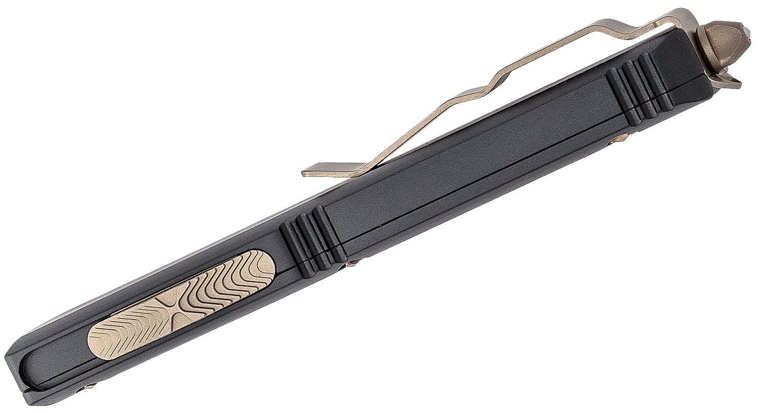 Microtech - 120-13 - Ultratech - OTF Auto - Double Edge Bayonet Bronze Blade M390 - 6061-T6 Aluminum - Black - Image 14