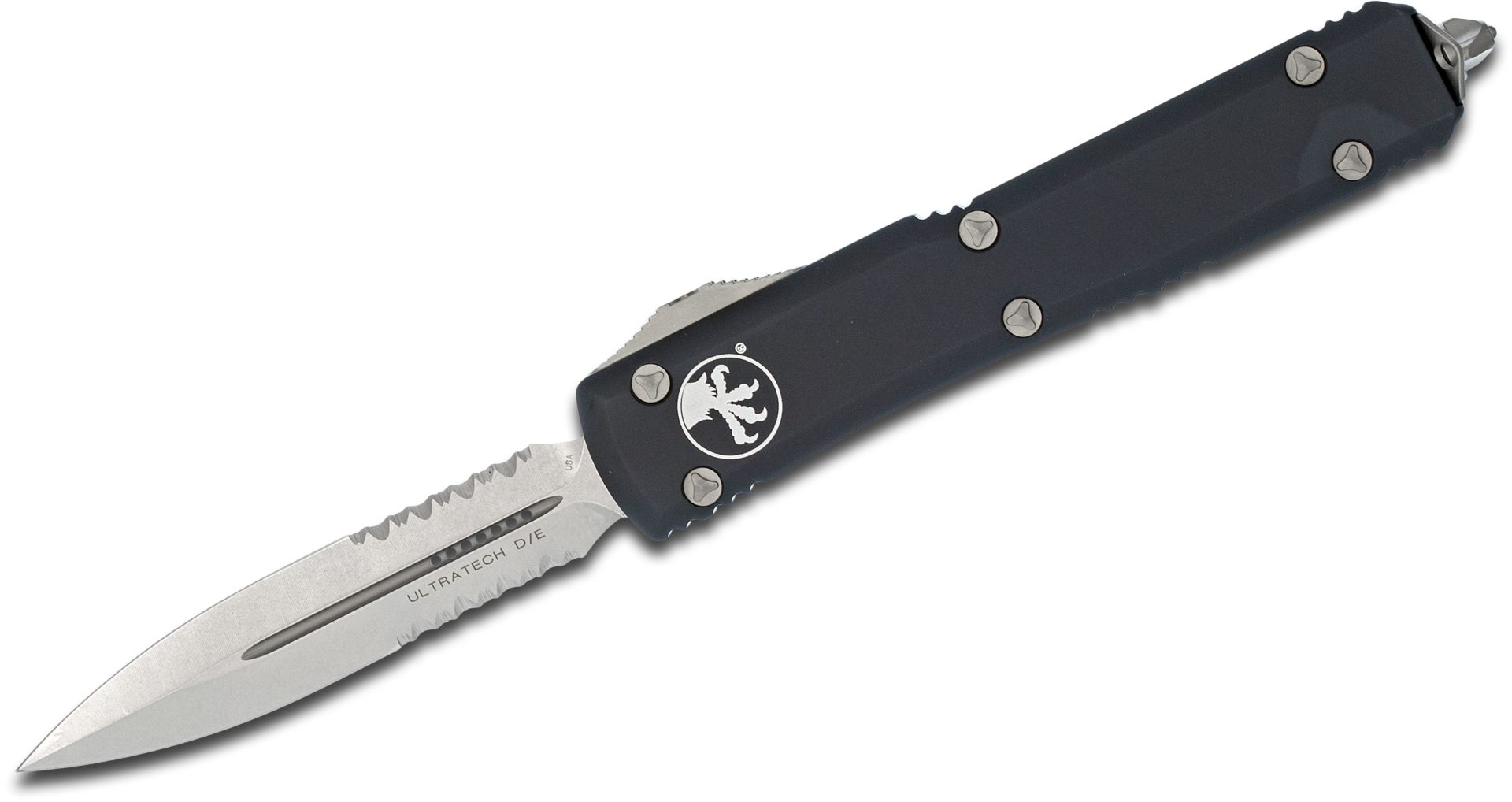 Microtech - 122-11 - Ultratech P/S - OTF Auto - Stonewash Dagger - 6061-T6 Aluminum - Black - Image 13
