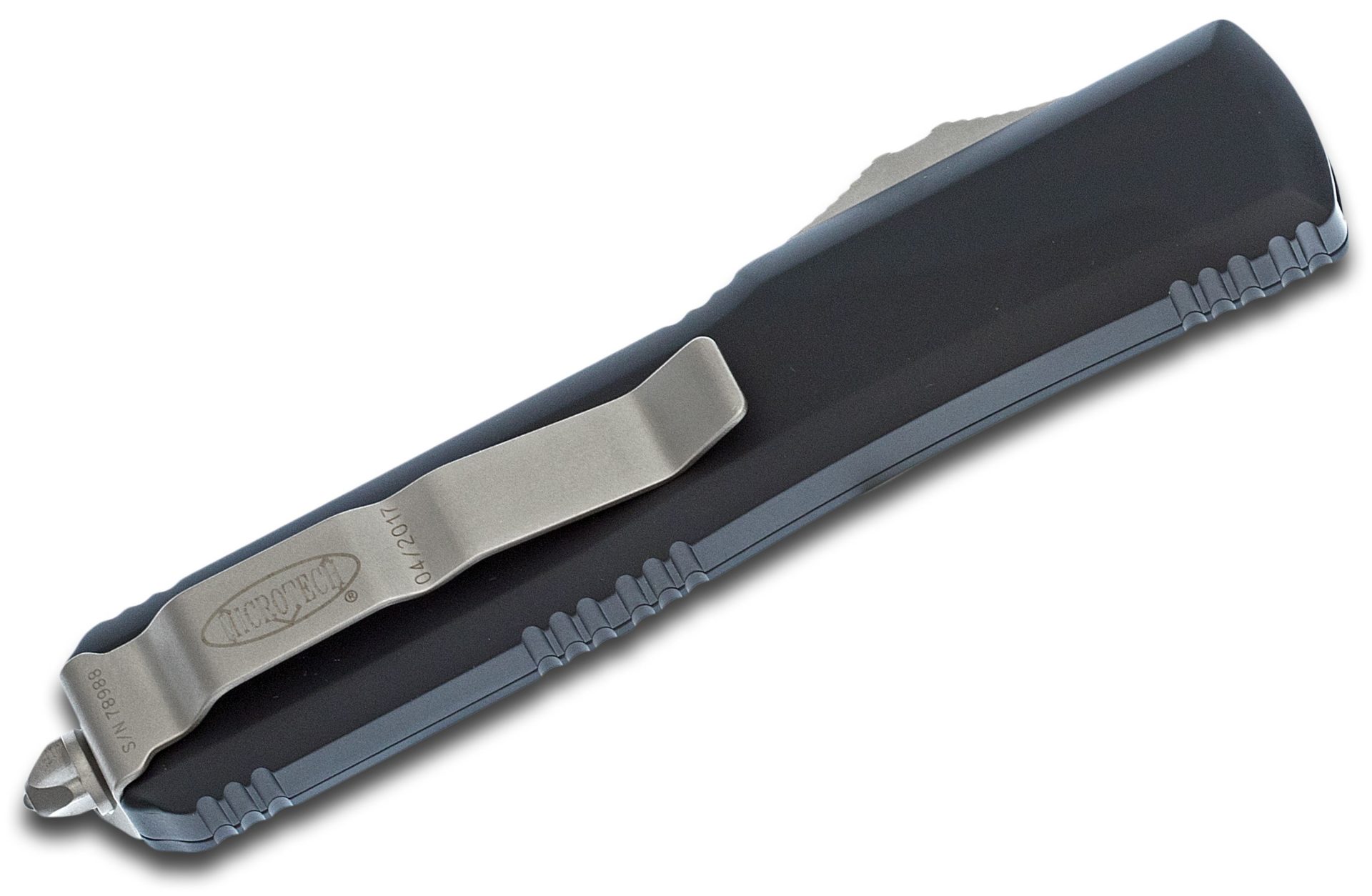 Microtech - 122-11 - Ultratech P/S - OTF Auto - Stonewash Dagger - 6061-T6 Aluminum - Black - Image 16