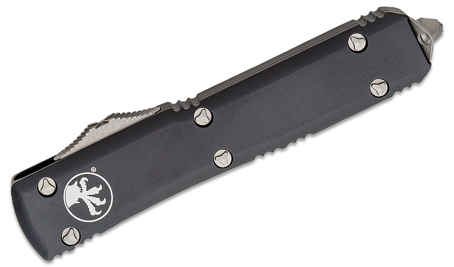 Microtech - 122-12AP - Ultratech - OTF Auto - Elmax, M390, 204P Apocalyptic Dagger - 6061-T6 Aluminum - Black - Image 14