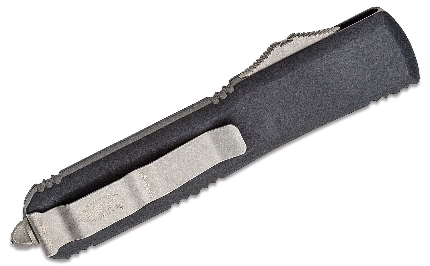 Microtech - 122-12AP - Ultratech - OTF Auto - Elmax, M390, 204P Apocalyptic Dagger - 6061-T6 Aluminum - Black - Image 15