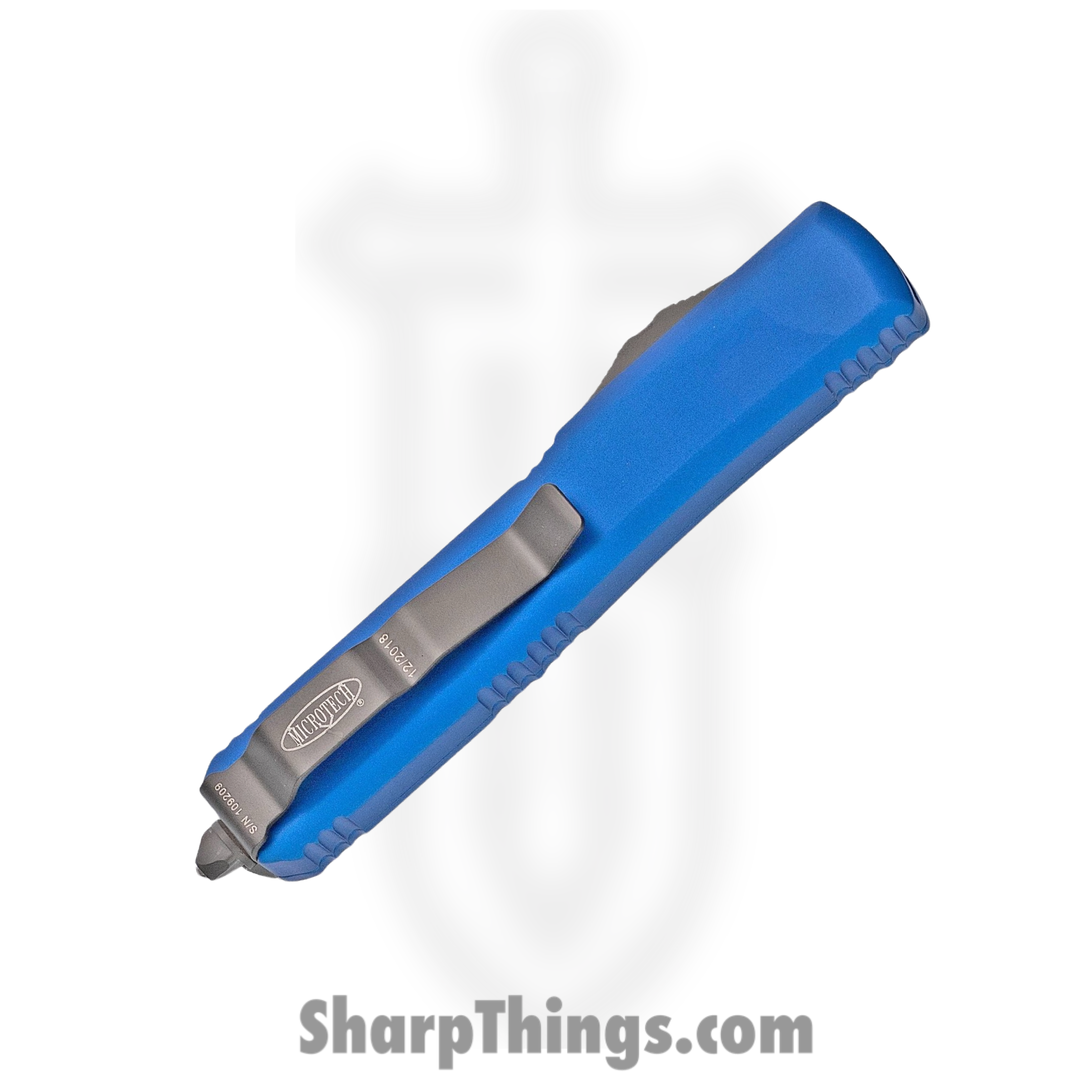 Microtech - 122-1BL - Ultratech D/E - OTF Auto - Black Dagger - 6061-T6 Aluminum - Blue - Image 8