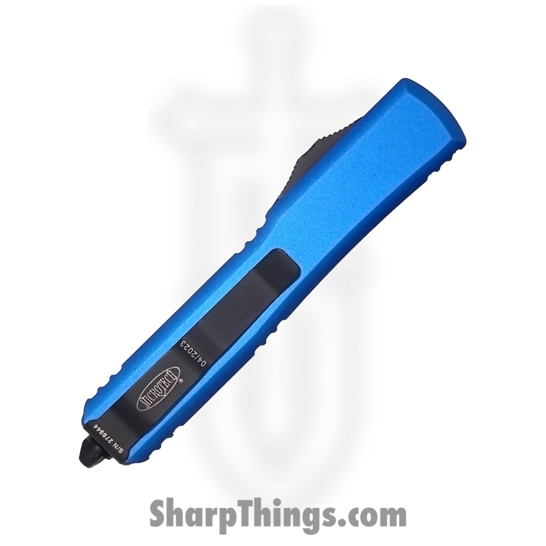 Microtech - 122-1BL - Ultratech D/E - OTF Auto - Black Dagger - 6061-T6 Aluminum - Blue - Image 9