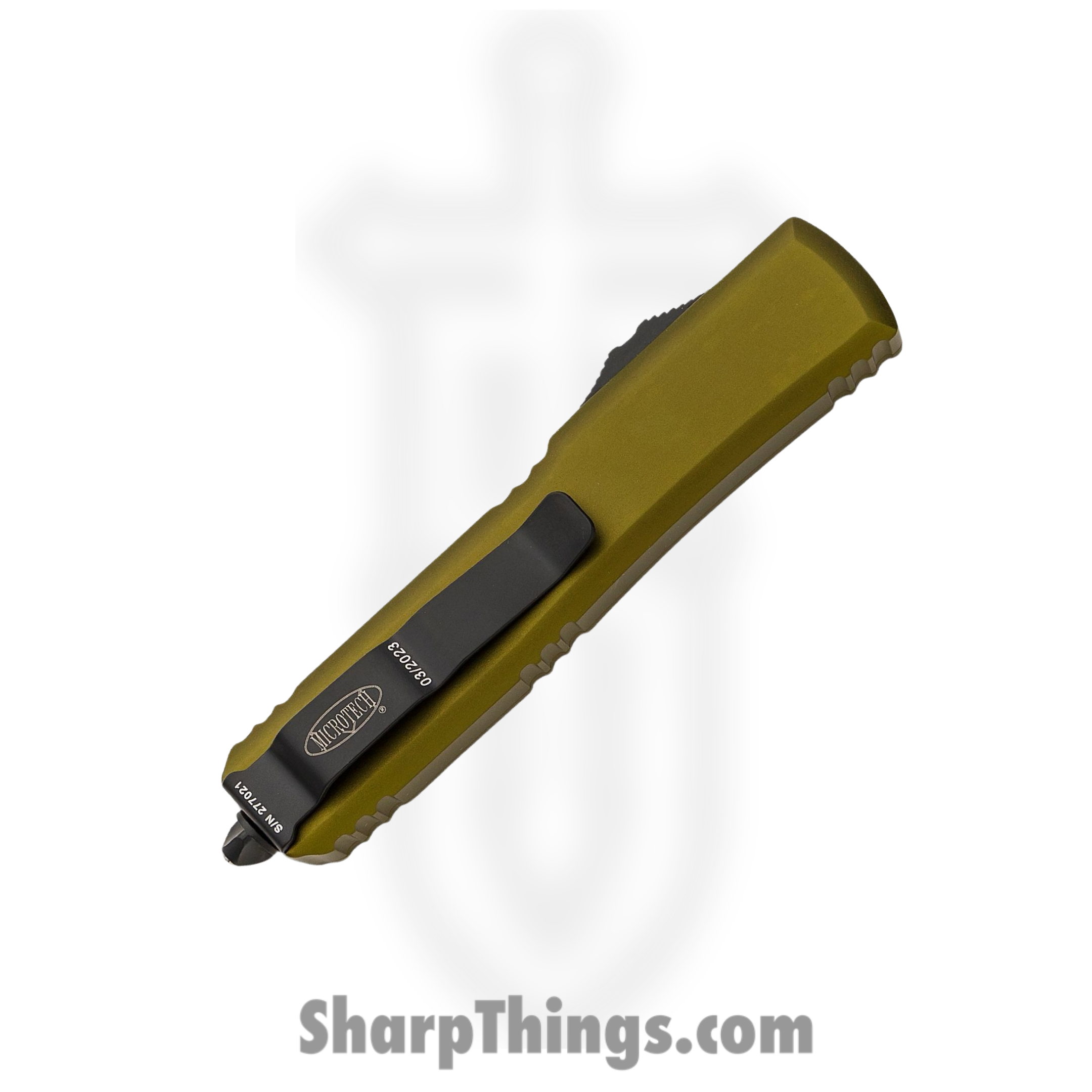 Microtech - 122-1OD - Ultratech - OTF Auto - Black Dagger - 6061-T6 Aluminum - OD Green - Image 13