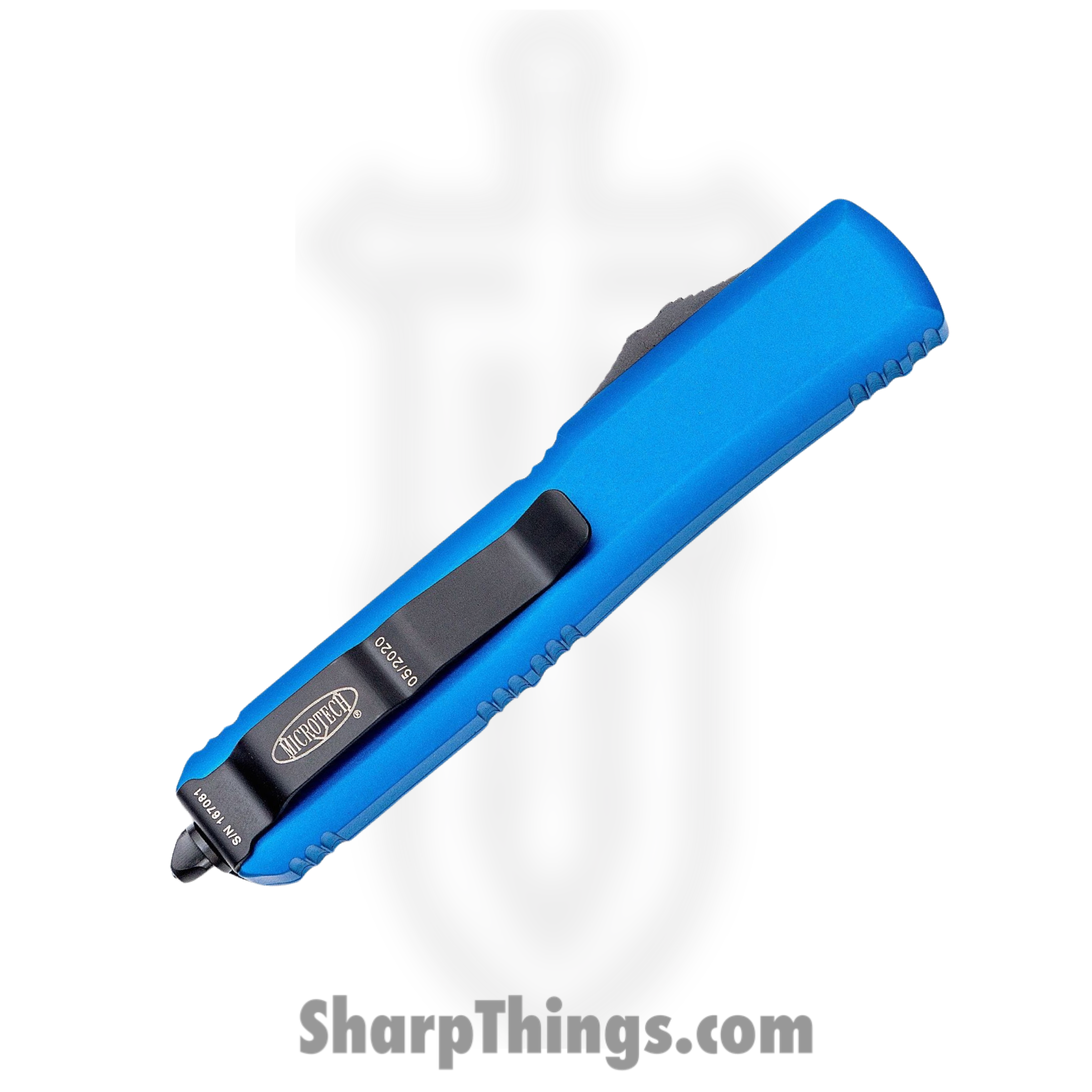 Microtech - 122-3BL - Ultratech - OTF Auto - Black Dagger - 6061-T6 Aluminum - Blue - Image 11
