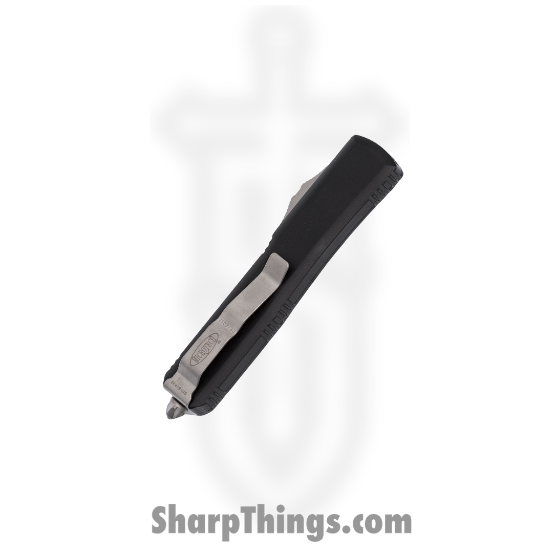 Microtech - 123-11 - Ultratech T/E Partially Serrated Combo - OTF Auto - Bohler Elmax, M390, or 204P Stonewash Tanto - 6061-T6 Aluminum - Black - Image 13