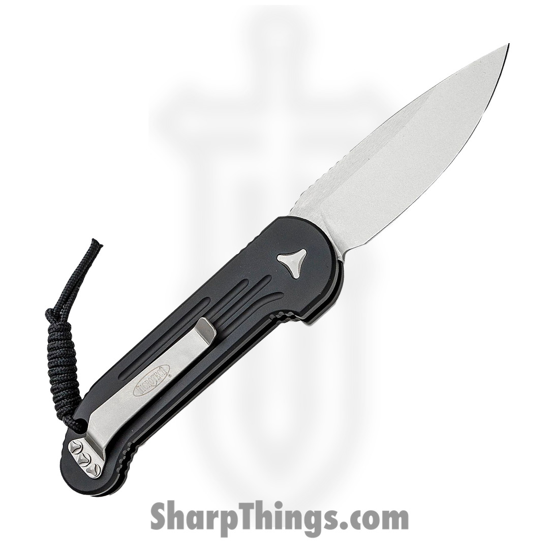 Microtech - 135-10 - LUDT - Automatic Knife - Stonewash Standard Edge Knife - 6061-T6 Aluminum - Black - Image 6