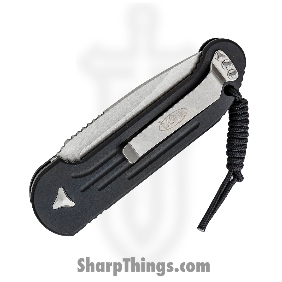 Microtech - 135-10 - LUDT - Automatic Knife - Stonewash Standard Edge Knife - 6061-T6 Aluminum - Black - Image 8