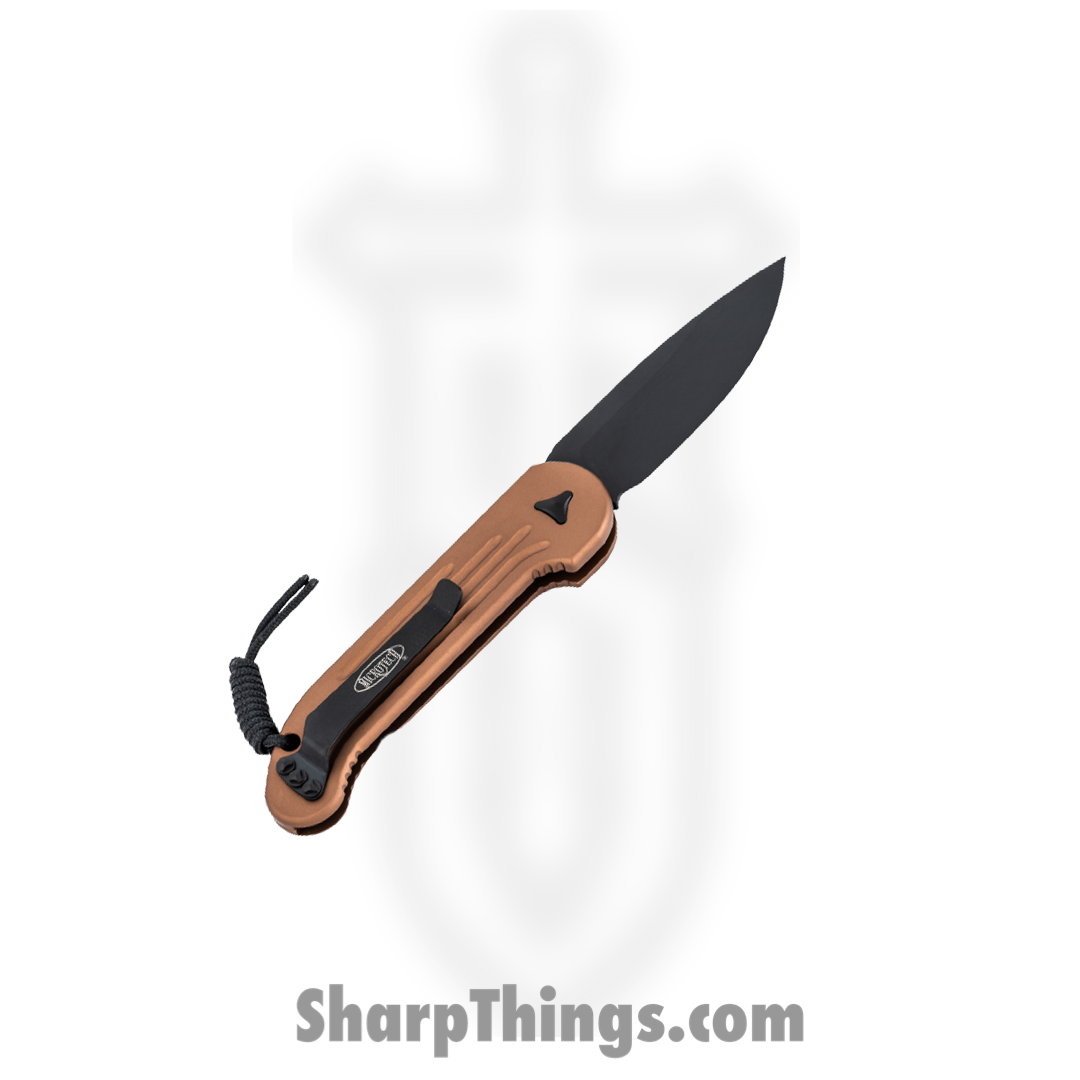 Microtech - 135-1TA - L.U.D.T. - Automatic Knife - Elmax, M390, 204P Coated Drop Point - 6061-T6 Aluminum - Tan - Image 6