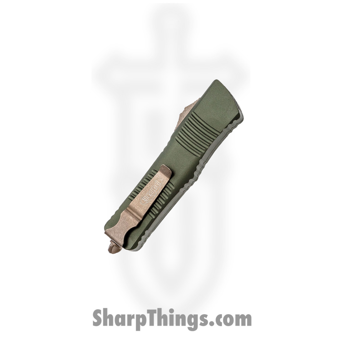 Microtech - 142-13APOD - Combat Troodon - OTF Auto - Elmax, M390, 204P Bronze Apocalyptic Dagger - 6061-T6 Aluminum - OD Green - Image 7