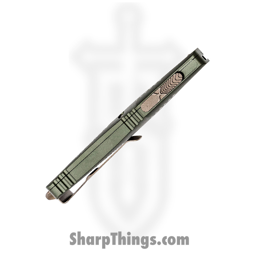 Microtech - 142-13APOD - Combat Troodon - OTF Auto - Elmax, M390, 204P Bronze Apocalyptic Dagger - 6061-T6 Aluminum - OD Green - Image 8