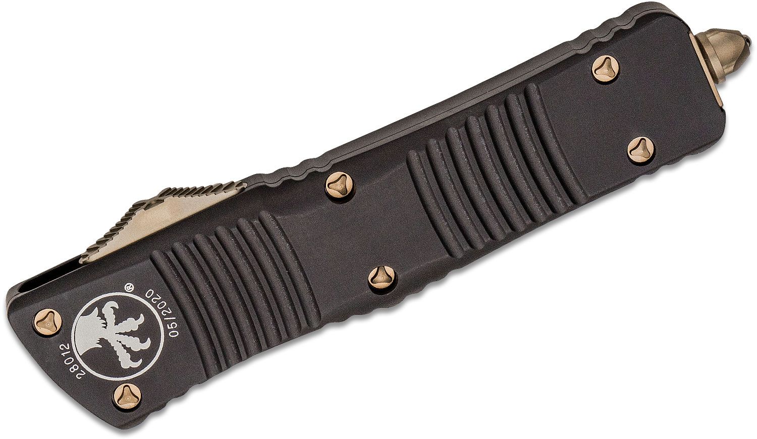 Microtech - 142-13 - Combat Troodon - OTF Auto - M390 Bronze Dagger - 6061-T6 Aluminum - Black - Image 14