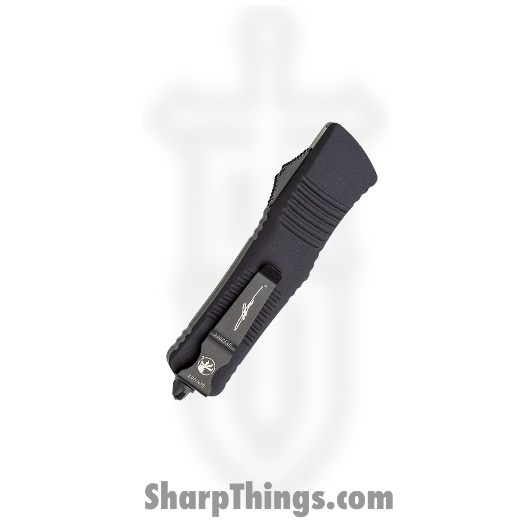 Microtech - 142-1GTJGS - Combat Troodon Signature Series - OTF Auto - Elmax, M390, 204P Coated Dagger - G10/Aluminum - Jade/Black - Image 12