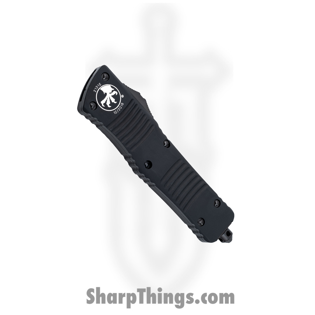 Microtech - 142-1T - Combat Troodon Tactical - OTF Auto - Elmax, M390, 204P Coated Dagger - 6061-T6 Aluminum - Black - Image 10