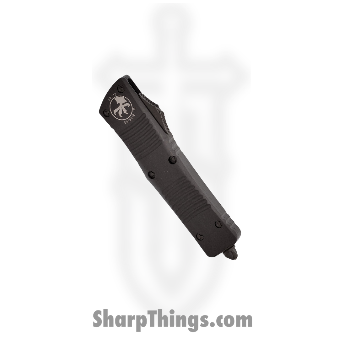 Microtech - 142-2T - Combat Troodon Tactical - OTF Auto - M390 Coated Dagger - 6061-T6 Aluminum - Black - Image 10