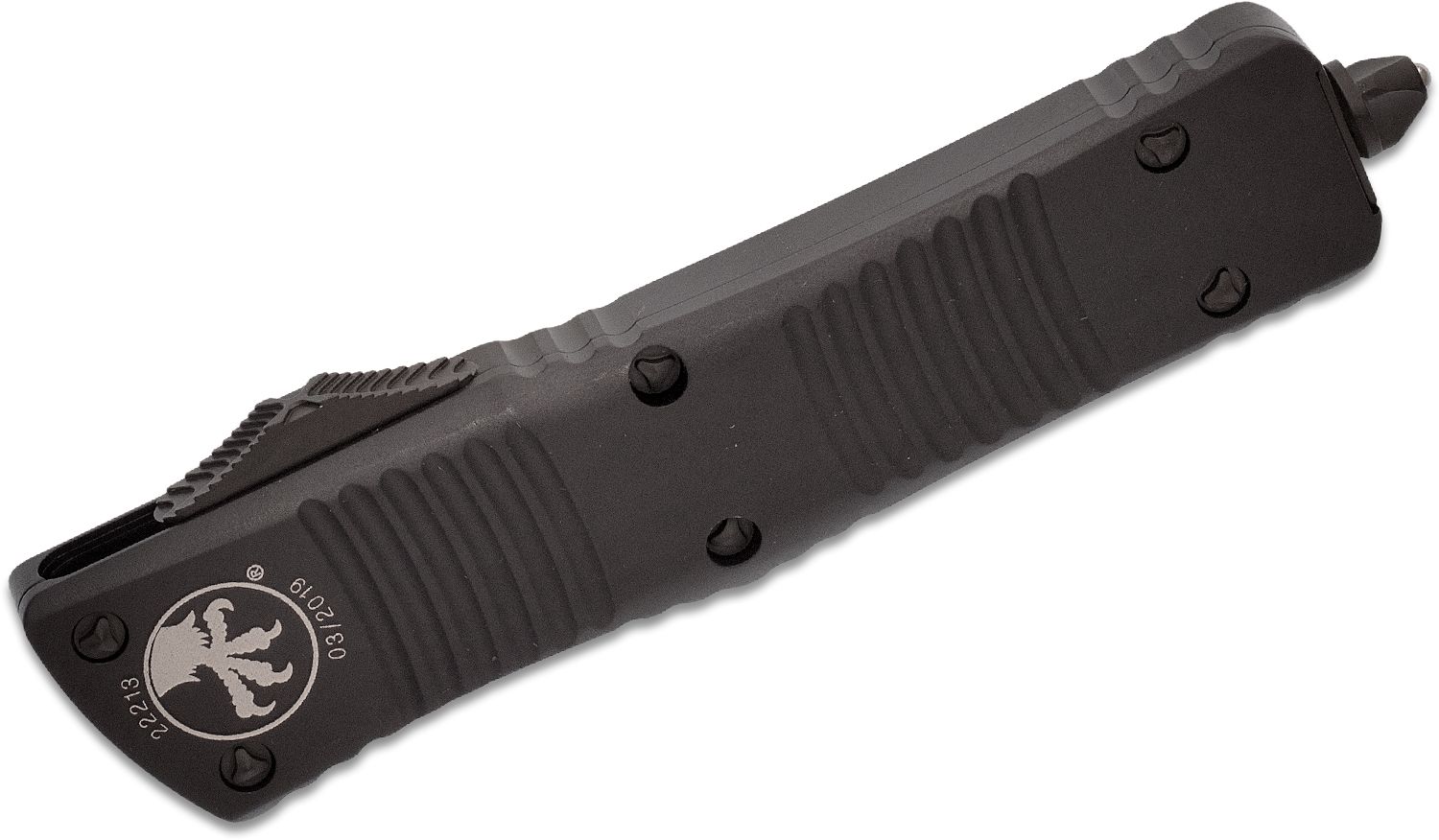 Microtech - 142-2T - Combat Troodon Tactical - OTF Auto - M390 Coated Dagger - 6061-T6 Aluminum - Black - Image 14