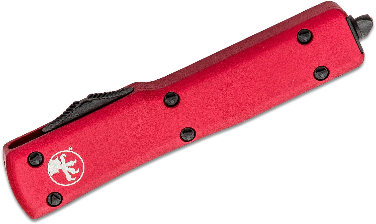 Microtech - 147-1RD - UTX-70 - OTF Auto - Elmax, M390, 204P Two Tone Dagger - 6061-T6 Aluminum - Red - Image 14