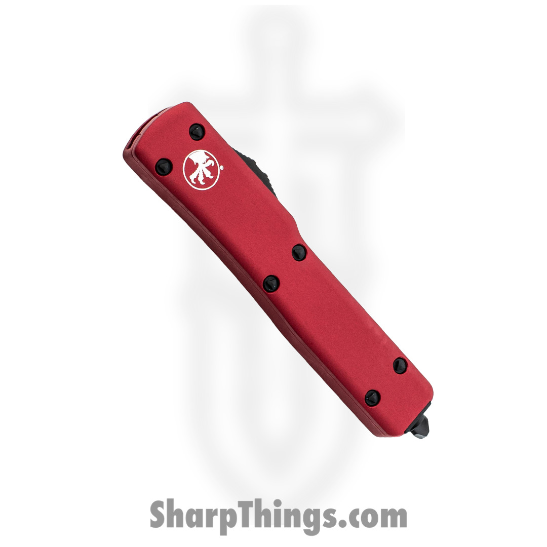 Microtech - 147-1RD - UTX-70 - OTF Auto - Elmax, M390, 204P Two Tone Dagger - 6061-T6 Aluminum - Red - Image 11