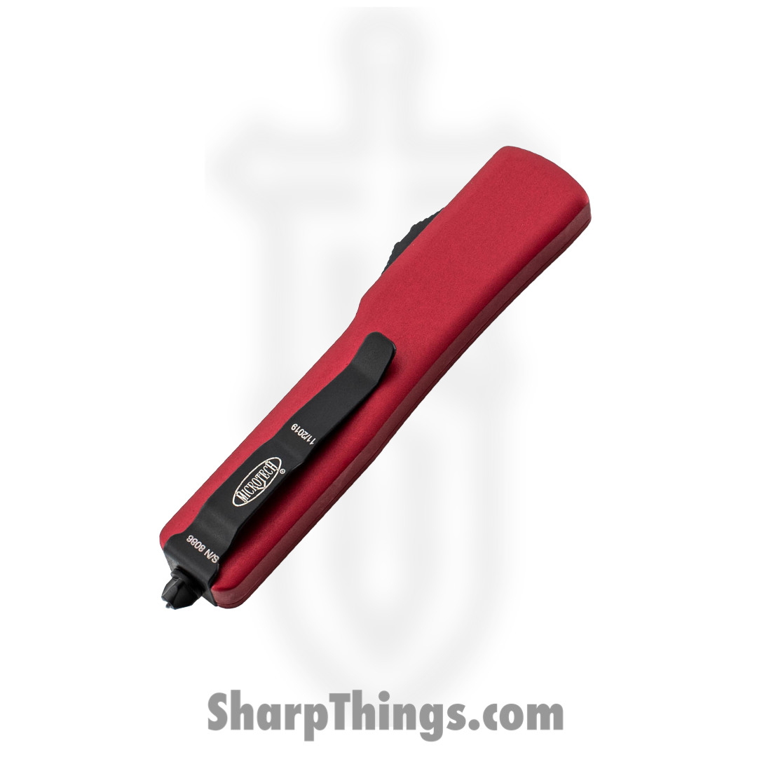 Microtech - 147-1RD - UTX-70 - OTF Auto - Elmax, M390, 204P Two Tone Dagger - 6061-T6 Aluminum - Red - Image 12