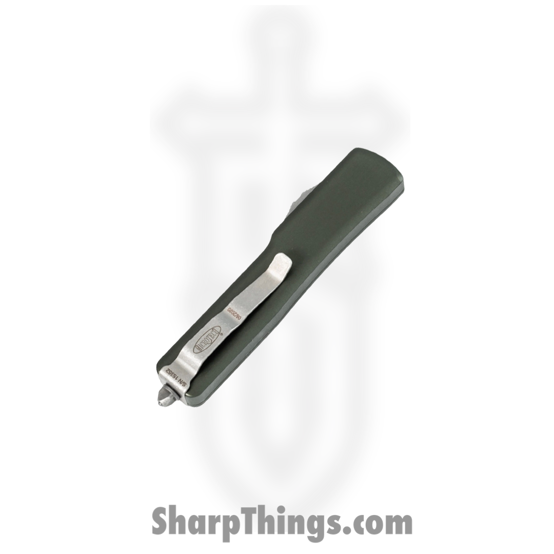 Microtech - 148-10APOD - UTX-70 - OTF Auto - Elmax, M390, 204P Apocalyptic Drop Point - 6061-T6 Aluminum - OD Green - Image 8