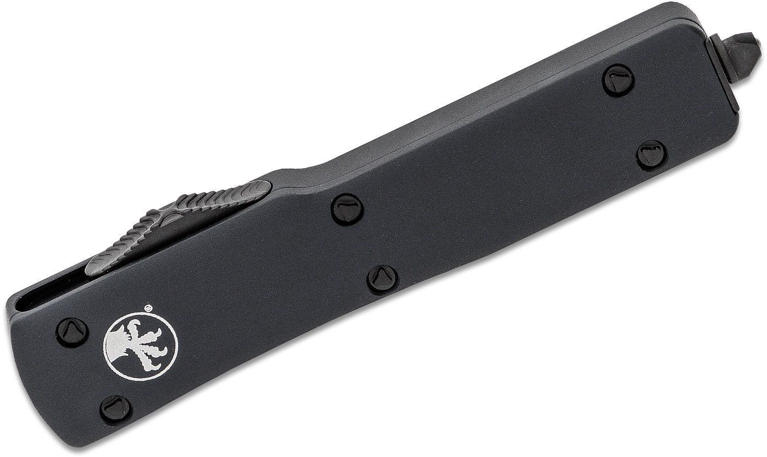 Microtech - 148-1T - UTX-70 Tactical - OTF Auto - Elmax, M390, 204P Two Tone Drop Point - 6061-T6 Aluminum - Black - Image 12