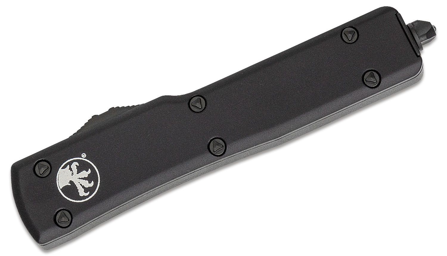 Microtech - 148-2T - UTX-70 Tactical - OTF Auto - Elmax, M390, 204P Two Tone Drop Point - 6061-T6 Aluminum - Black - Image 12