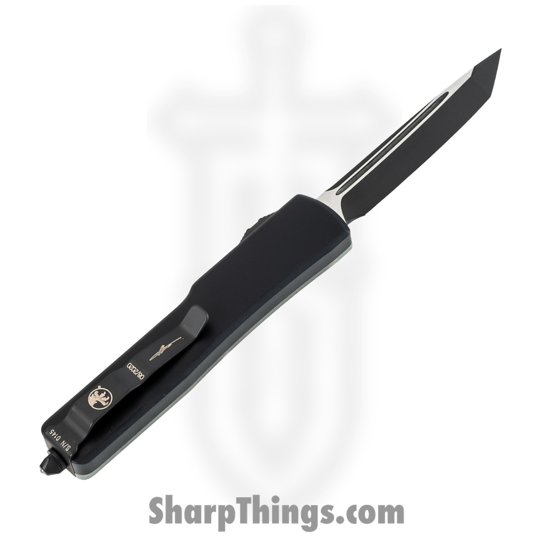 Microtech - 149-1GTJGS - UTX-70 Signature Series - OTF Auto - Elmax, M390, 204P Two Tone Tanto - 6061-T6 Aluminum/G10 - Black/Jade - Image 10