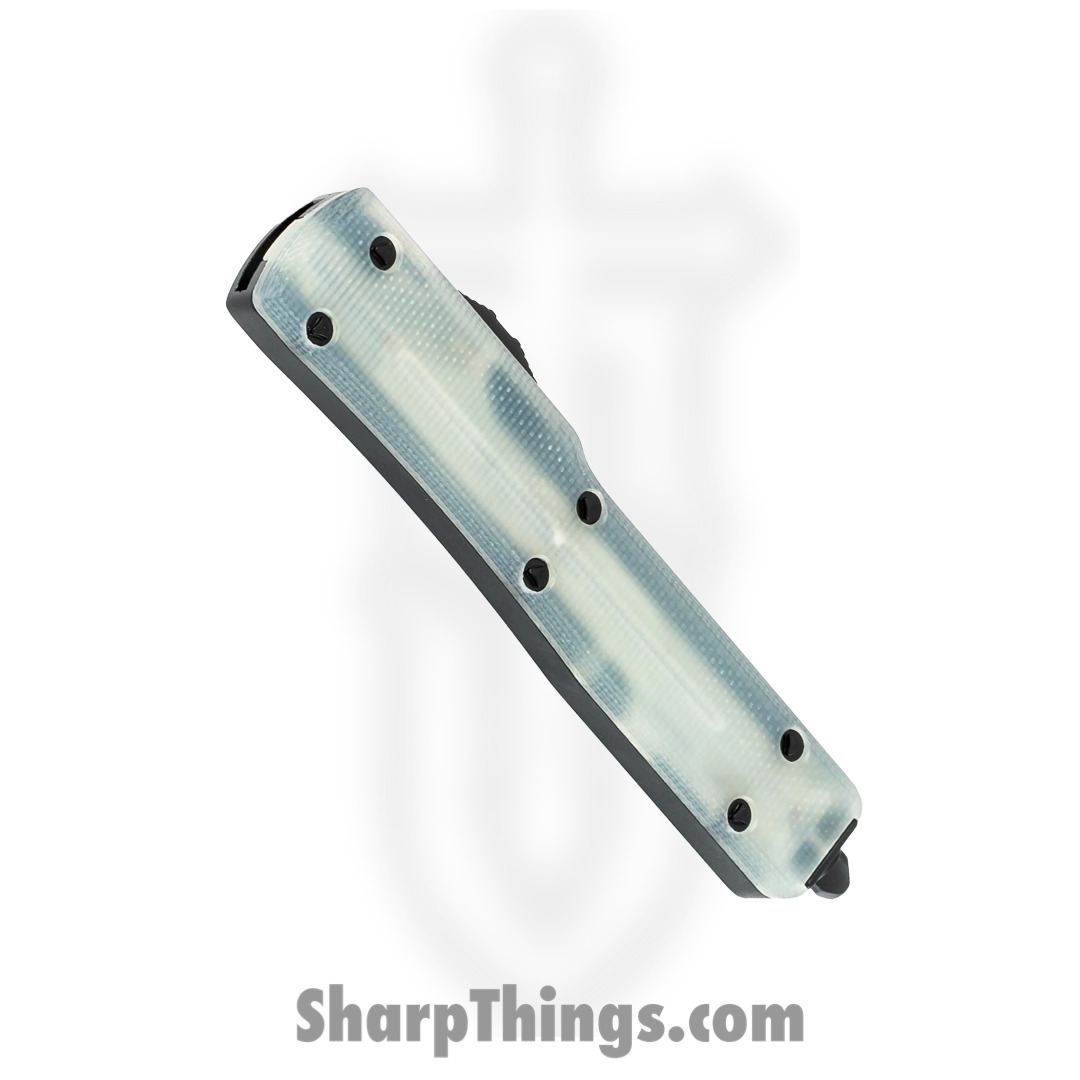 Microtech - 149-1GTJGS - UTX-70 Signature Series - OTF Auto - Elmax, M390, 204P Two Tone Tanto - 6061-T6 Aluminum/G10 - Black/Jade - Image 11