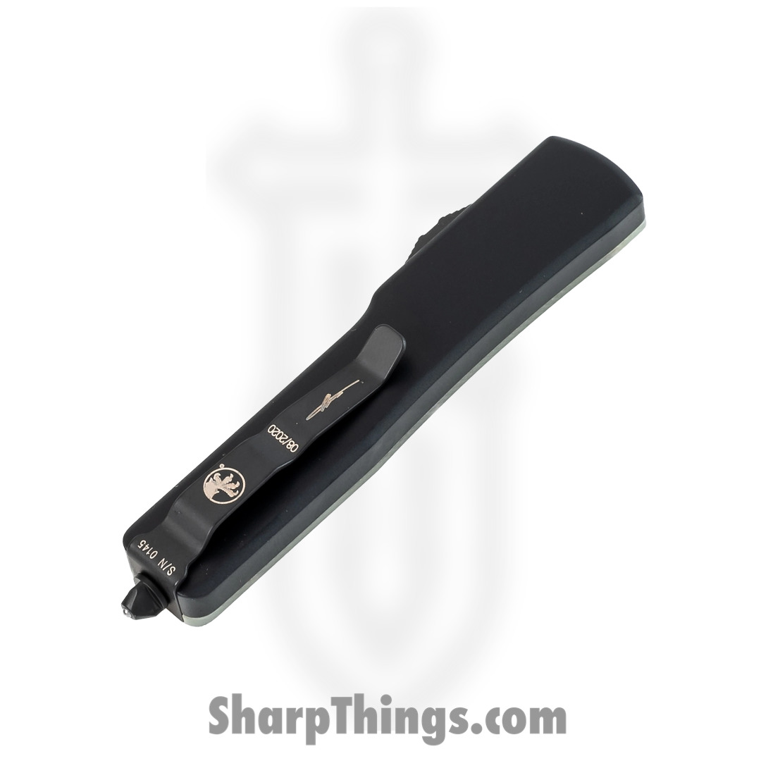 Microtech - 149-1GTJGS - UTX-70 Signature Series - OTF Auto - Elmax, M390, 204P Two Tone Tanto - 6061-T6 Aluminum/G10 - Black/Jade - Image 12