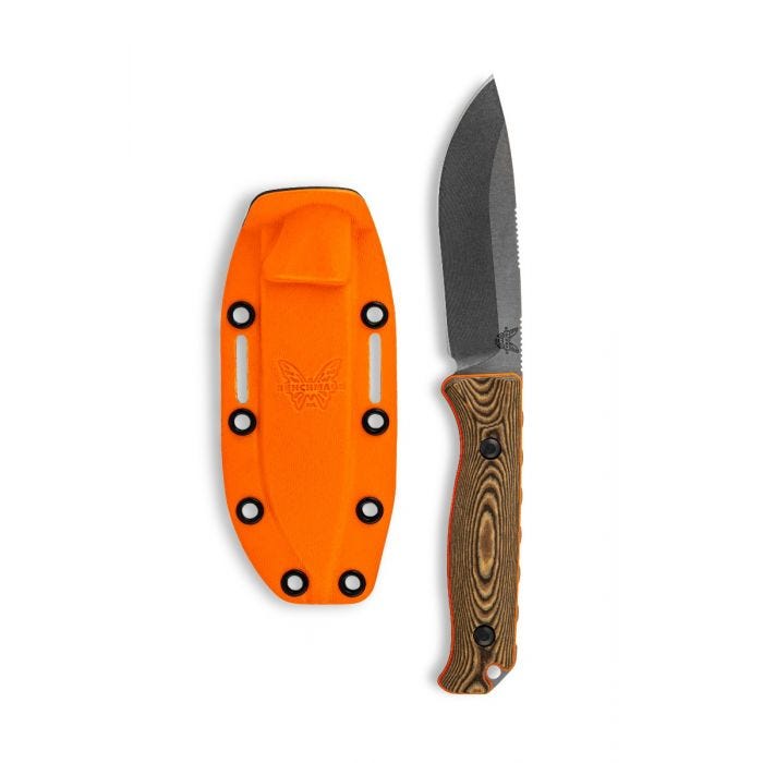 Benchmade - 15002-1 - Saddle Mountain Skinner - Fixed Blade Knife - S90V Satin Drop Point - Richlite G10 - Brown Orange - Image 14