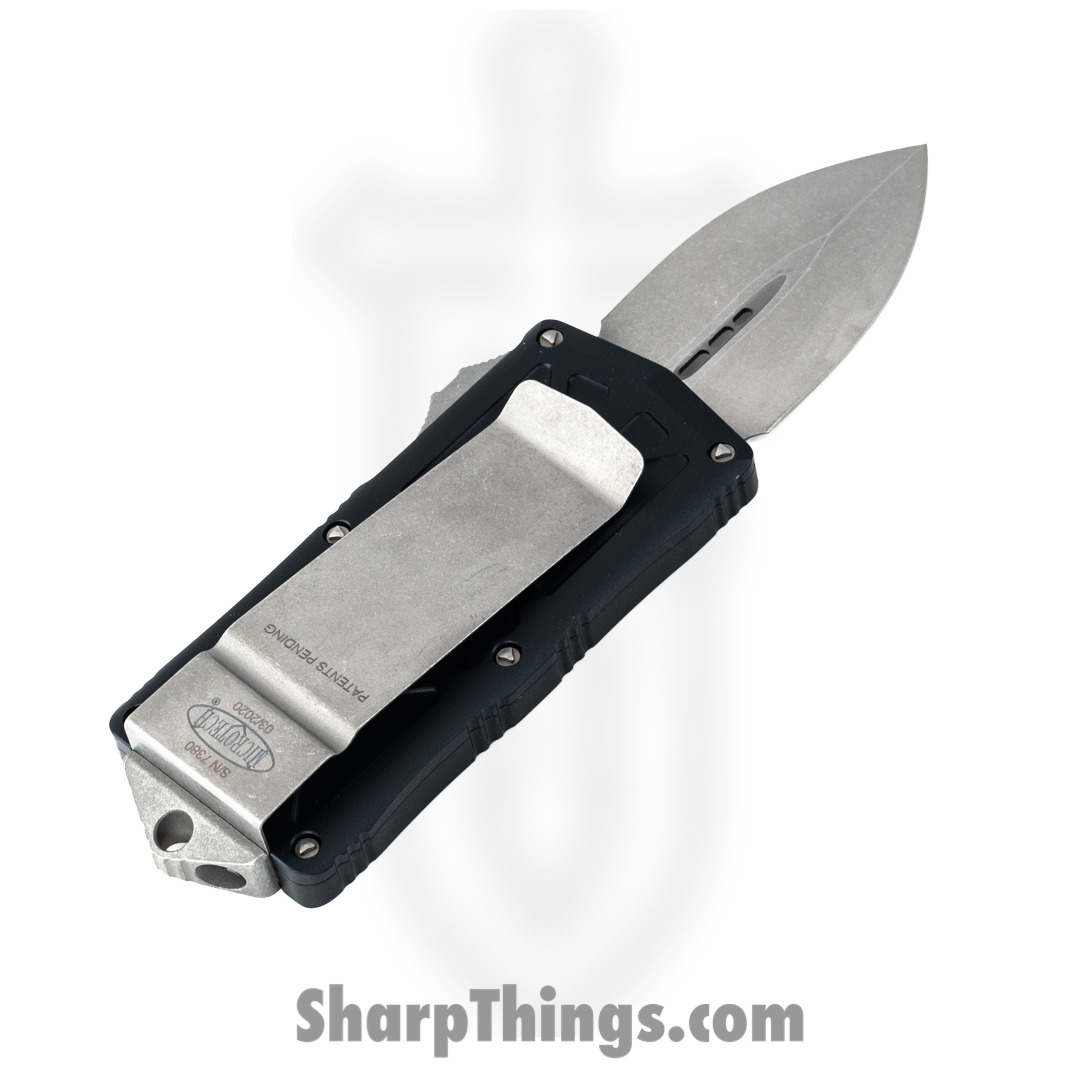 Microtech - 157-10AP - Exocet Money Clip - OTF Auto - M390 Apocalyptic Dagger - 6061-T6 Aluminum - Black - Image 6