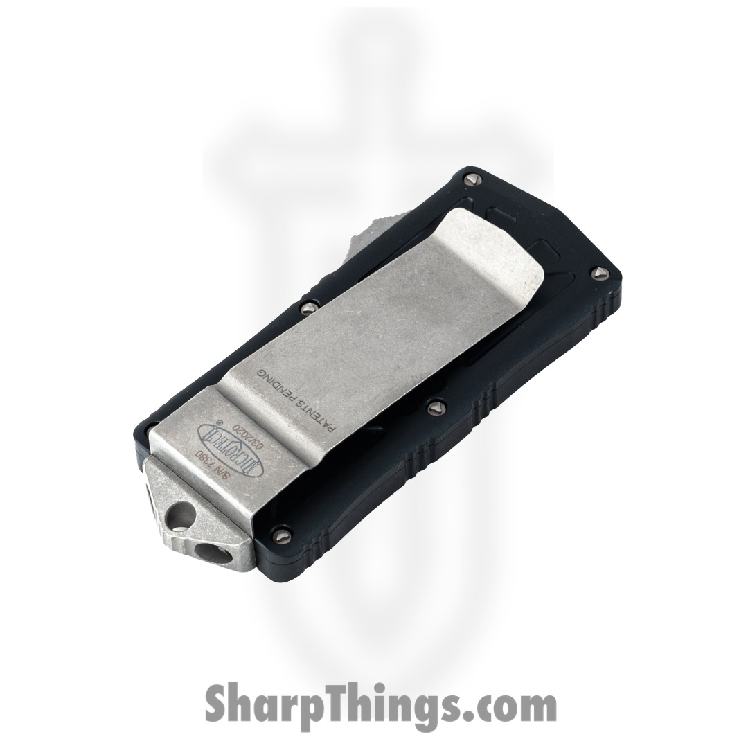 Microtech - 157-10AP - Exocet Money Clip - OTF Auto - M390 Apocalyptic Dagger - 6061-T6 Aluminum - Black - Image 8