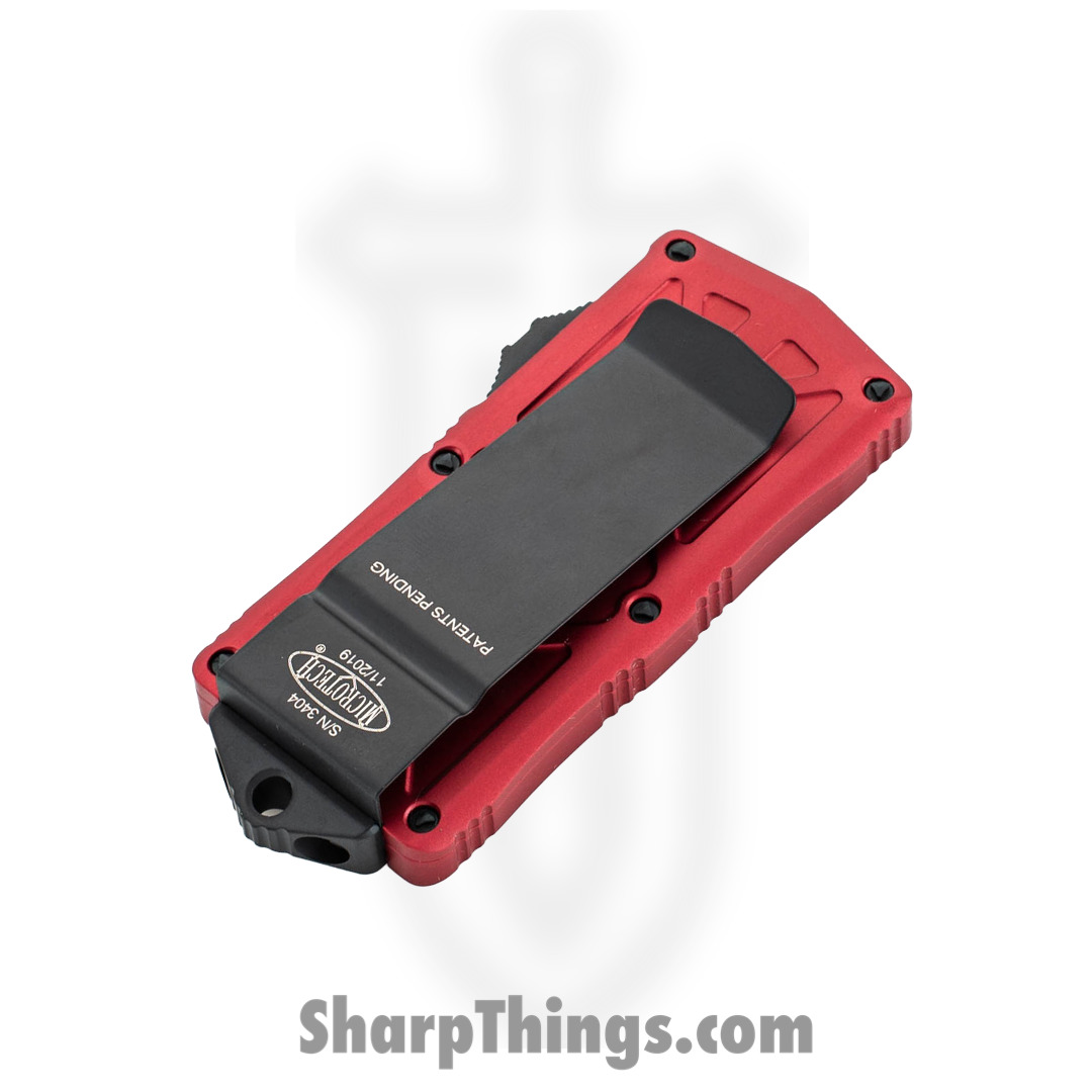 Microtech - 157-1RD - Exocet Money Clip - OTF Auto - Elmax, M390, 204P Coated Dagger - 6061-T6 Aluminum - Red - Image 8