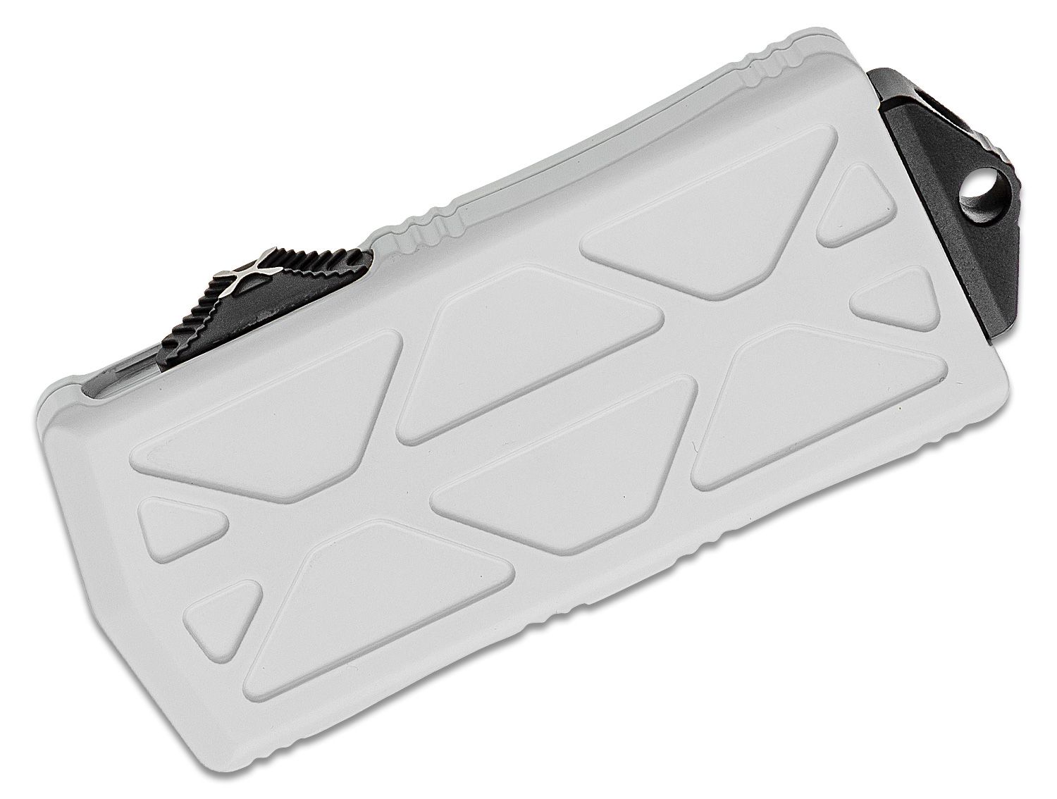 Microtech - 157-1ST - Stormtrooper Exocet Money Clip - OTF Auto - Elmax, M390, 204P Coated Dagger - 6061-T6 Aluminum - White - Image 12