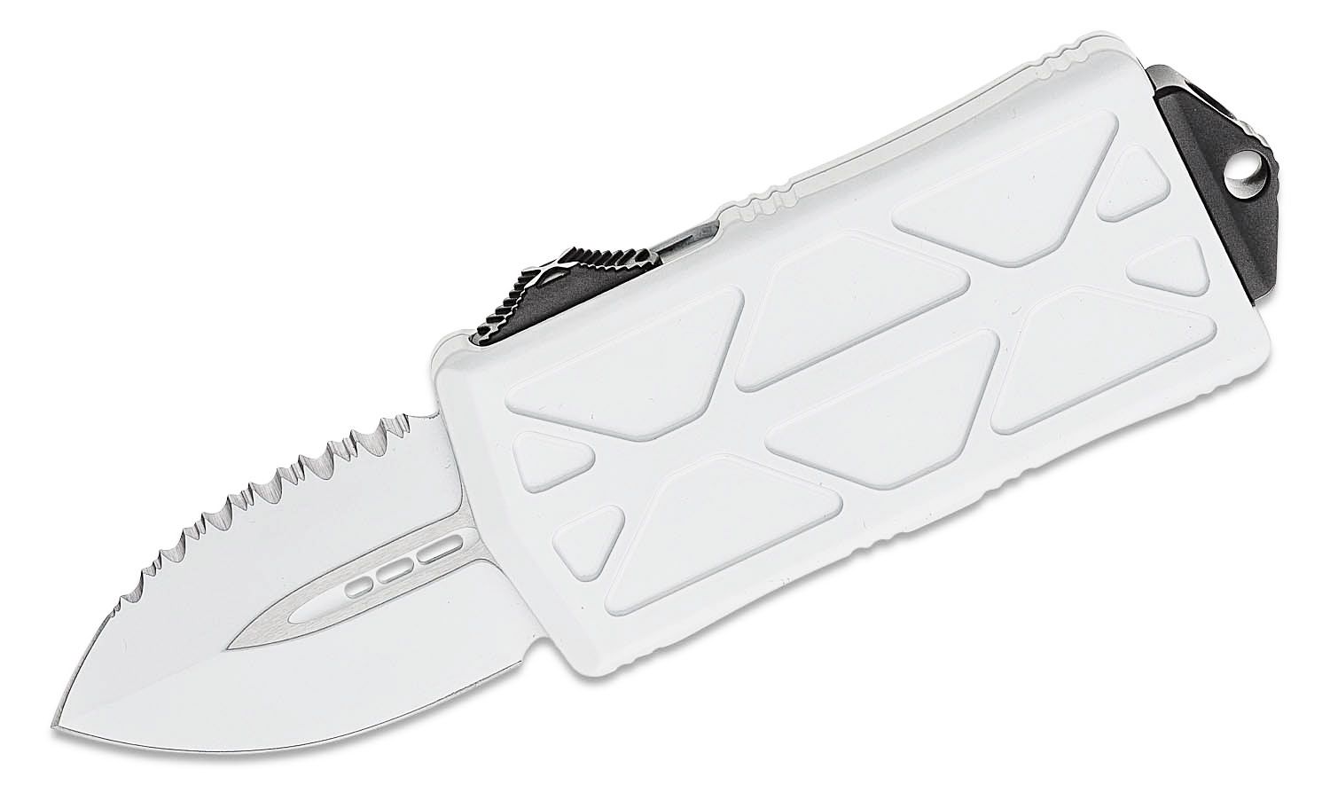 Microtech - 157-3ST - Stormtrooper Exocet Money Clip - OTF Auto - CTS-204P Coated Dagger - 6061-T6 Aluminum - White - Image 13