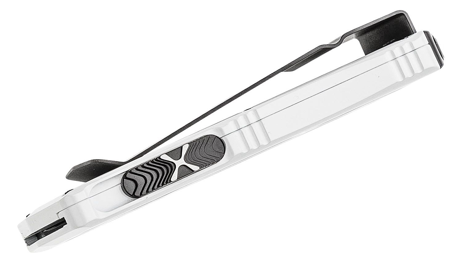 Microtech - 157-3ST - Stormtrooper Exocet Money Clip - OTF Auto - CTS-204P Coated Dagger - 6061-T6 Aluminum - White - Image 16