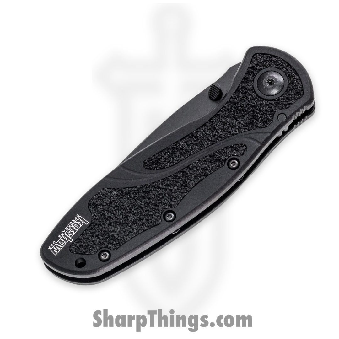Kershaw - KS1670BLKST - Blur - Folding Knife - 440A SS Coated Drop Point - 6061-T6 Aluminum Trac Tec Inserts - Black - Image 6