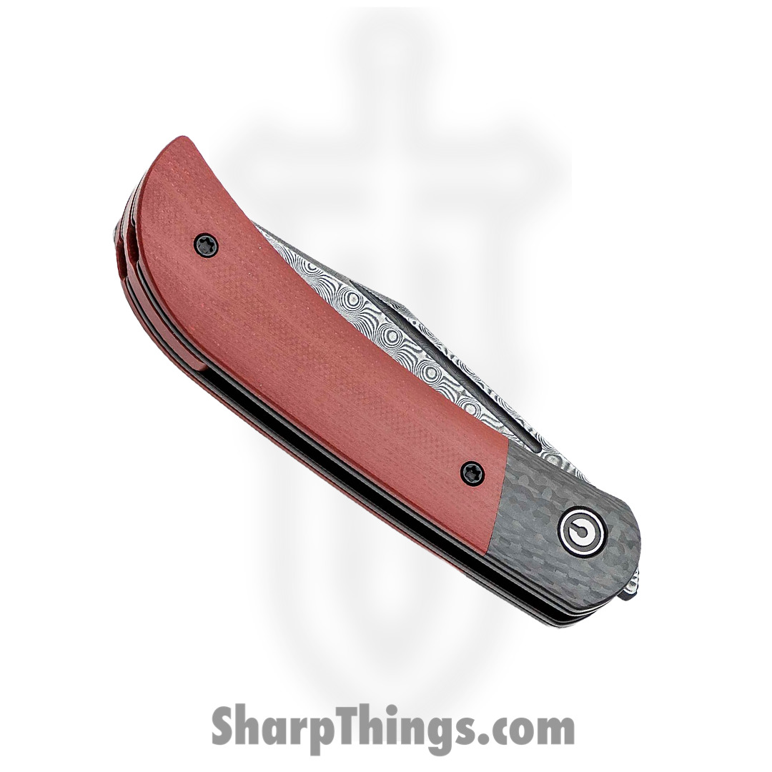 Civivi - C19010CDS4 - Appalachian Drifter Linerlock - Damascus - G-10 -Burgundy - Image 9