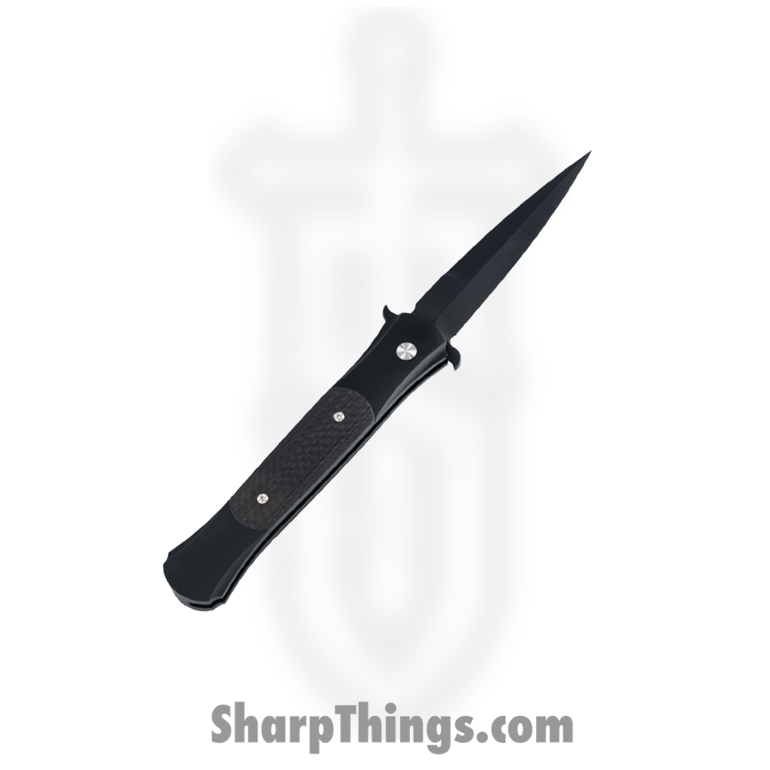 ProTech - 1905 - Large Don - Automatic Knife - 154CM Coated Spear Point - Aluminum/CF Inlay - Black - Image 6