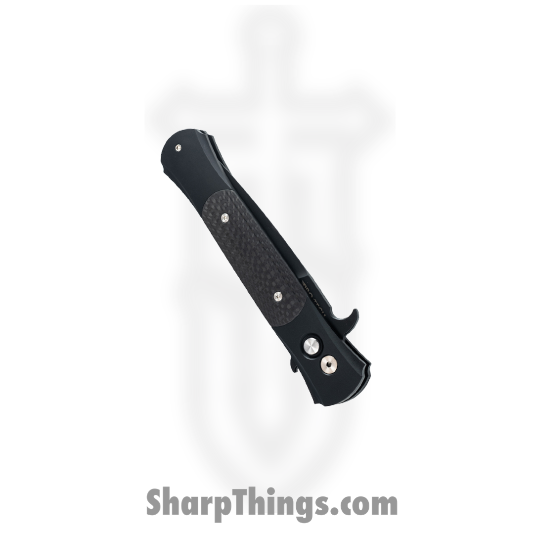 ProTech - 1905 - Large Don - Automatic Knife - 154CM Coated Spear Point - Aluminum/CF Inlay - Black - Image 7