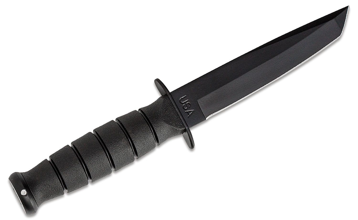 Ka-Bar - KA5054 - Short Fighting - Fixed Blade Knife - 1095 HC Coated Tanto - Kraton G - Black - Image 11