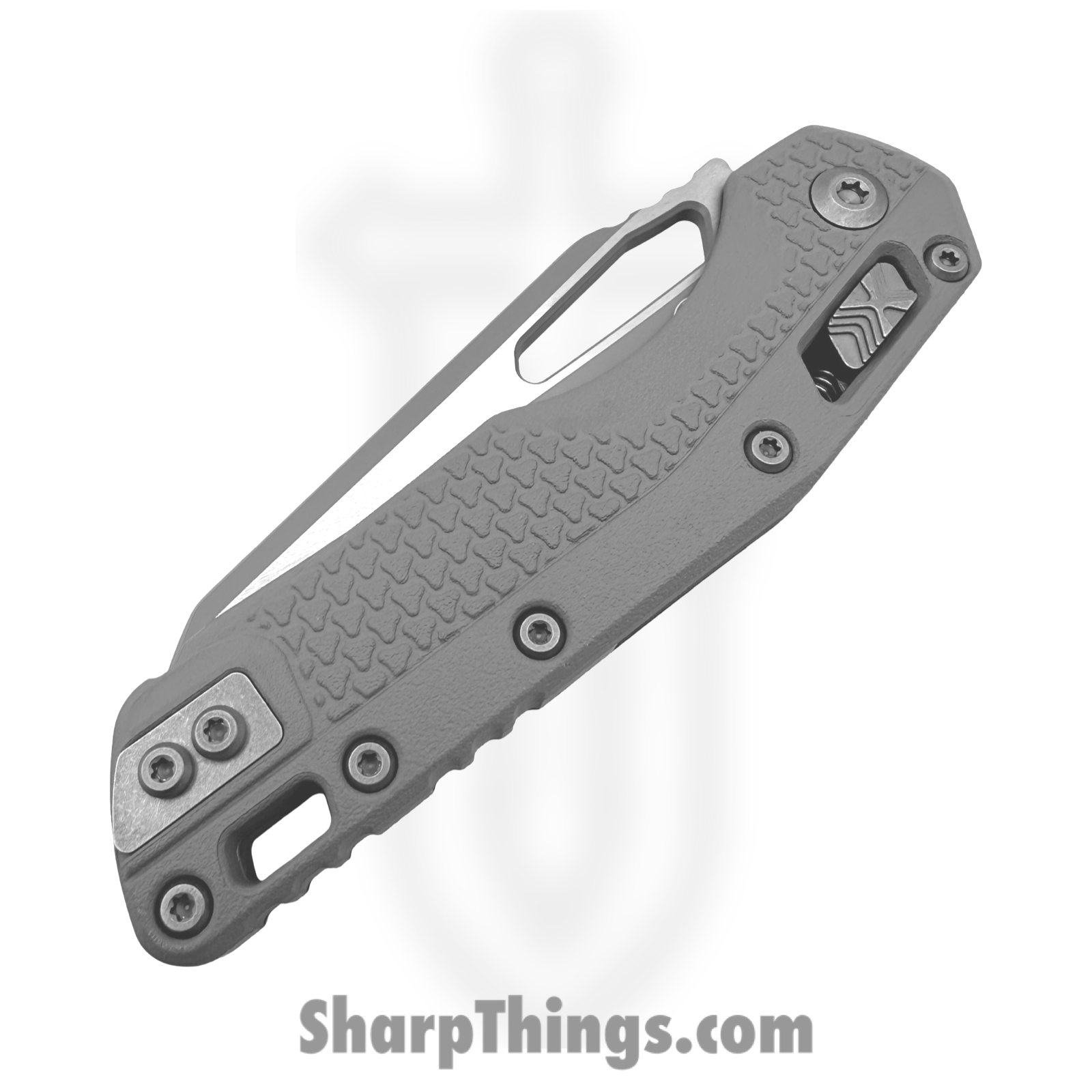 Microtech - 210T-1PMCBG - MSI RAM-LOK S/E - Folding Knife - M390MK Cerakote Modified Sheepsfoot - Injection Molded Polymer - Bull Shark Grey - Image 4