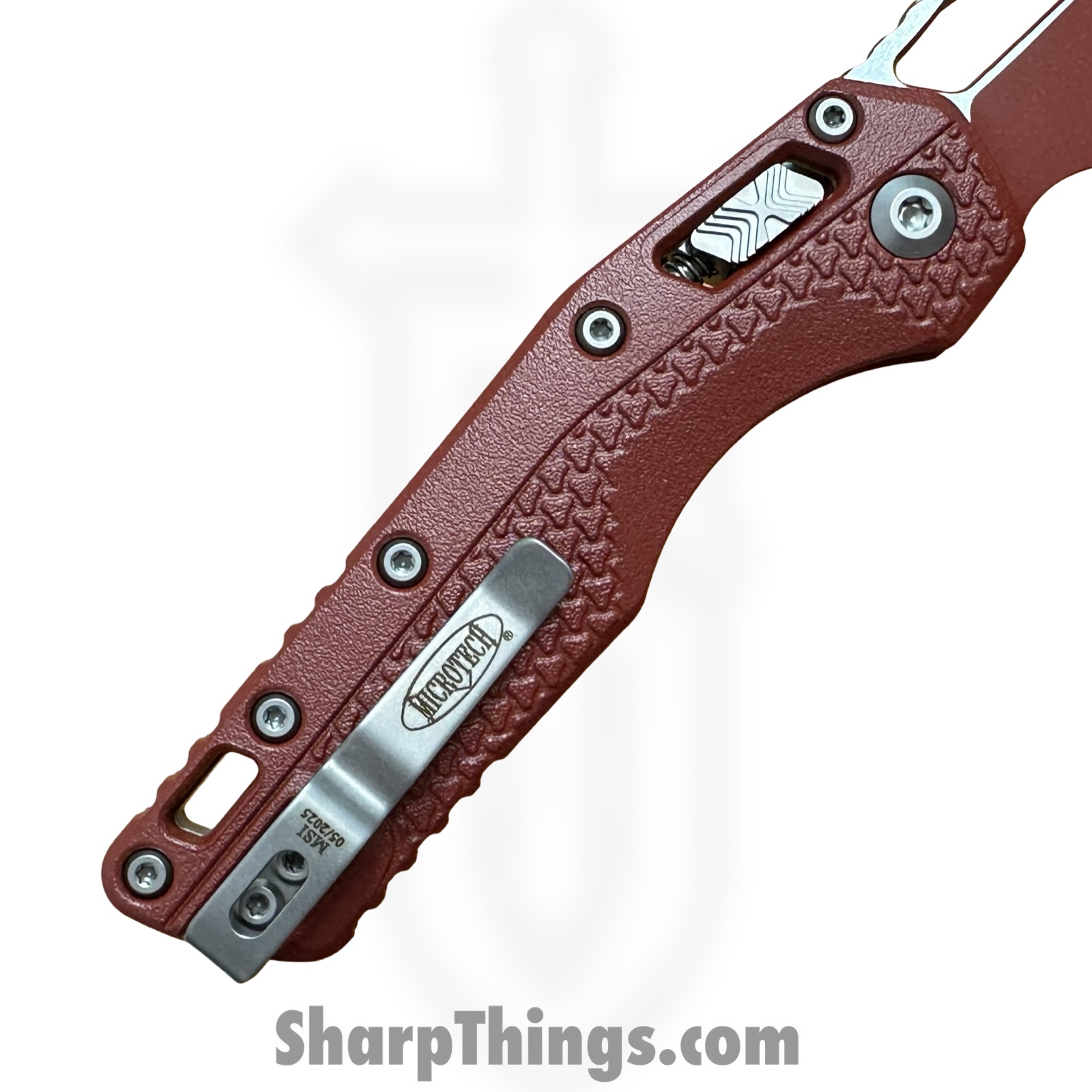 Microtech - 210T-1PMCCM - MSI Ram-Lok - Folding Knife - M390MK Cerakote Modified Sheepsfoot - Injection Molded Polymer - Crimson - Image 6