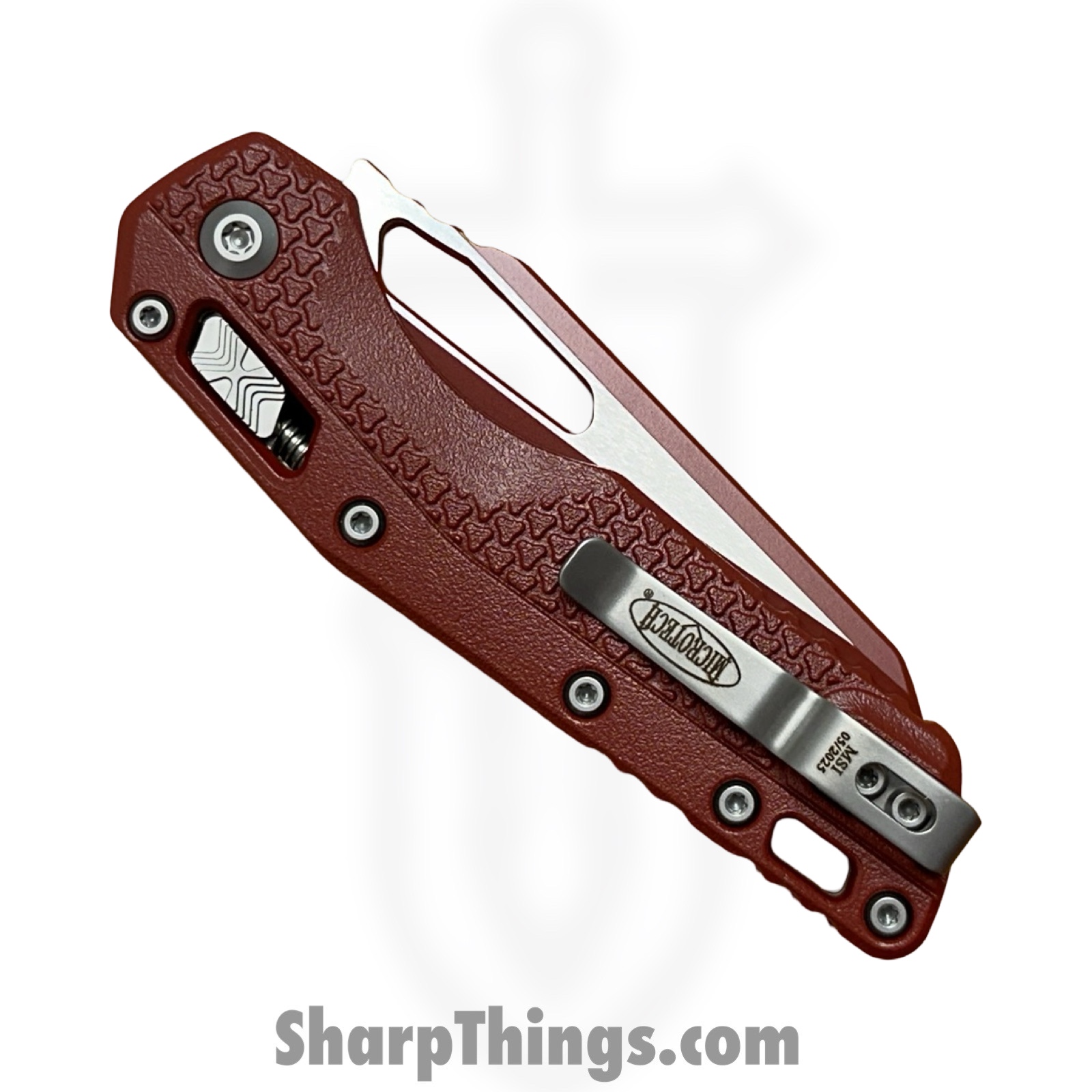 Microtech - 210T-1PMCCM - MSI Ram-Lok - Folding Knife - M390MK Cerakote Modified Sheepsfoot - Injection Molded Polymer - Crimson - Image 4