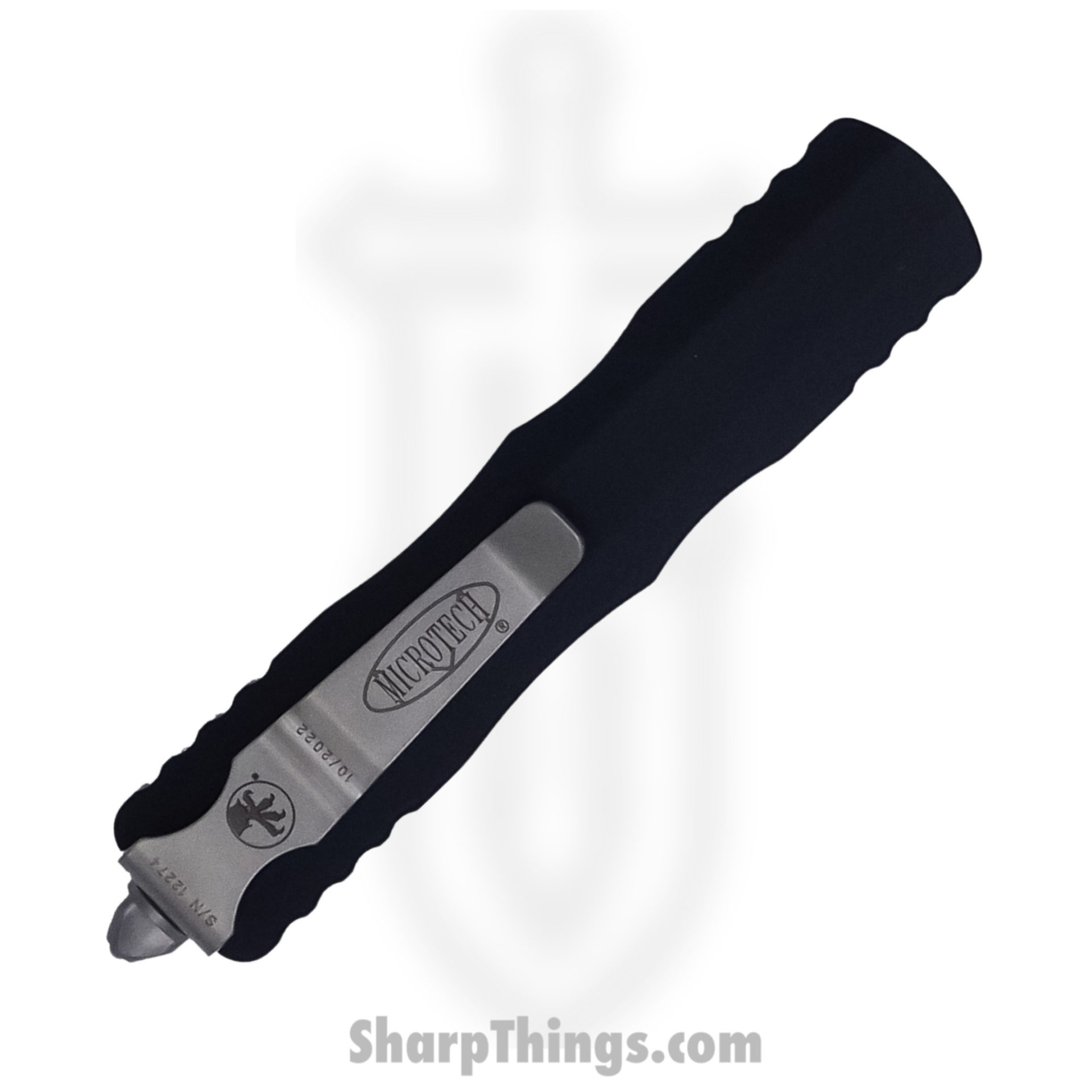 Microtech - 225-10 - Dirac - OTF Auto - Elmax, M390, 204P Stonewash Dagger - 6061-T6 Aluminum - Black - Image 9